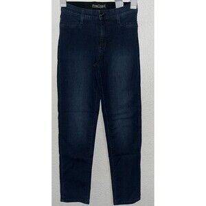 Wynne Denim Jeans Women Sz 02 Dark Blue Elastic Waist